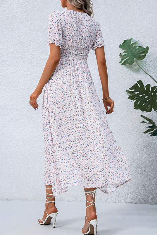Floral Breeze Slit Maxi Dress